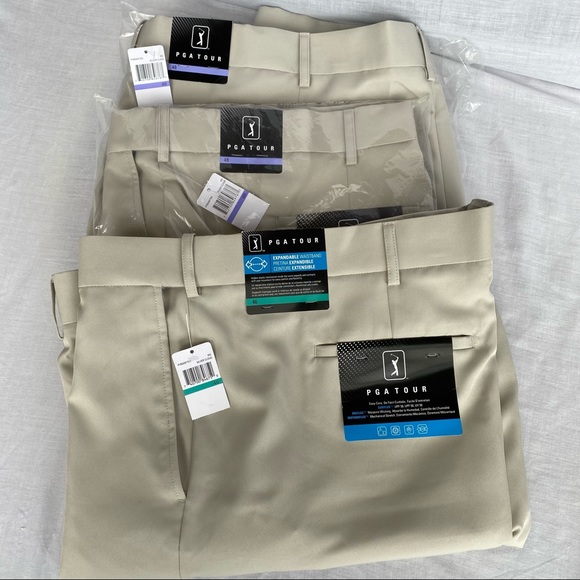 PGA Tour Big & Tall Mens Performance Shorts in Chinchilla & Sliver Cloud W- 48 - Picture 2 of 11